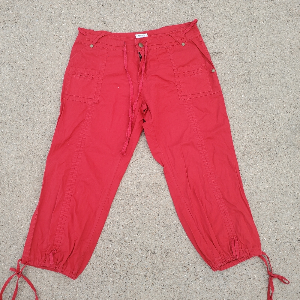 Jazzie Stretch Casual Capri Pants sz Small